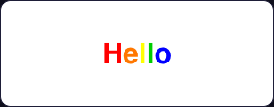 Actual Rainbow tool preview: Hello has a different palette color on each letter.